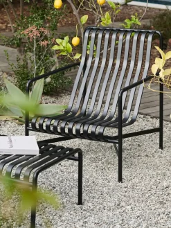 HAY havebord - Palissade Ottoman - Anthracite - lille havebord