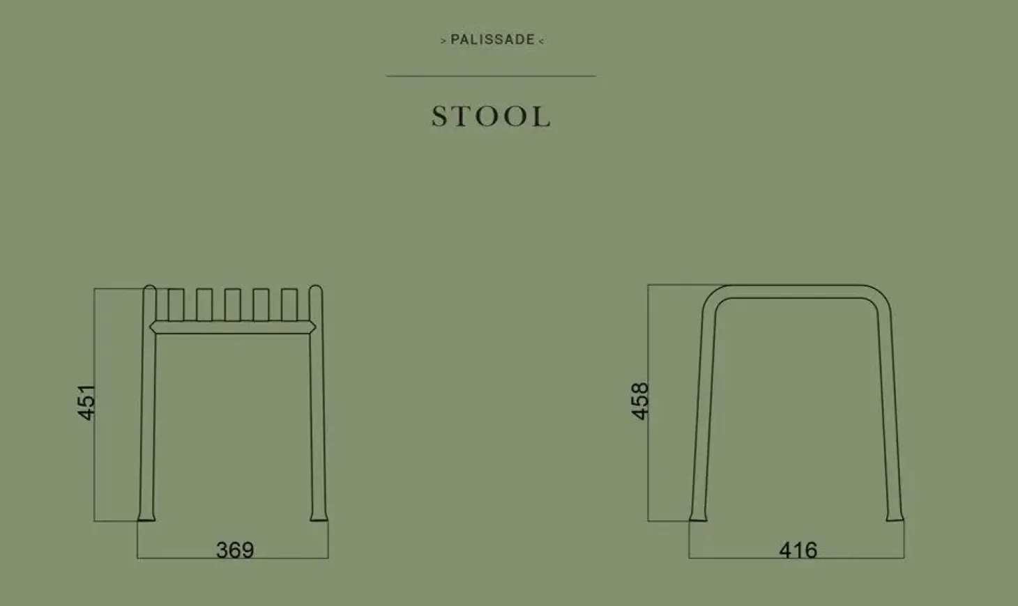 HAY haveskammel - Palissade skammel - Lysegrå - Sky grey - stool