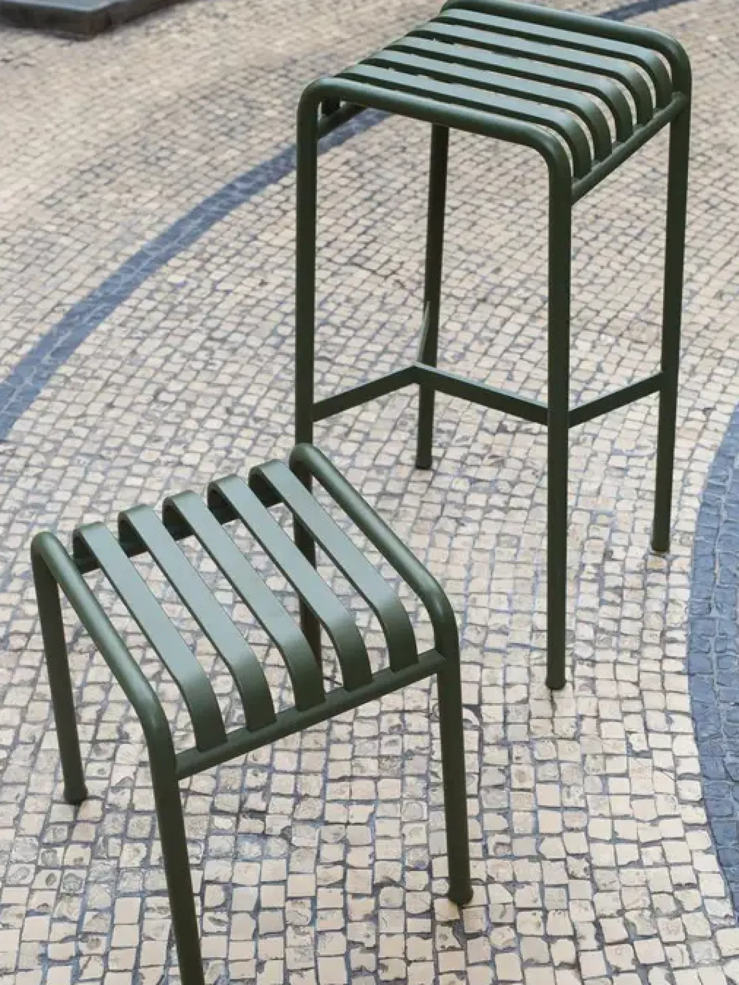 HAY haveskammel - Palissade skammel Oliven grøn - Stool