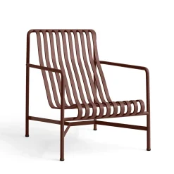 HAY havestol - Palissade lounge Stol - Høj model - Rød - Iron red