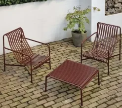 HAY havestol - Palissade lounge Stol - Høj model - Rød - Iron red