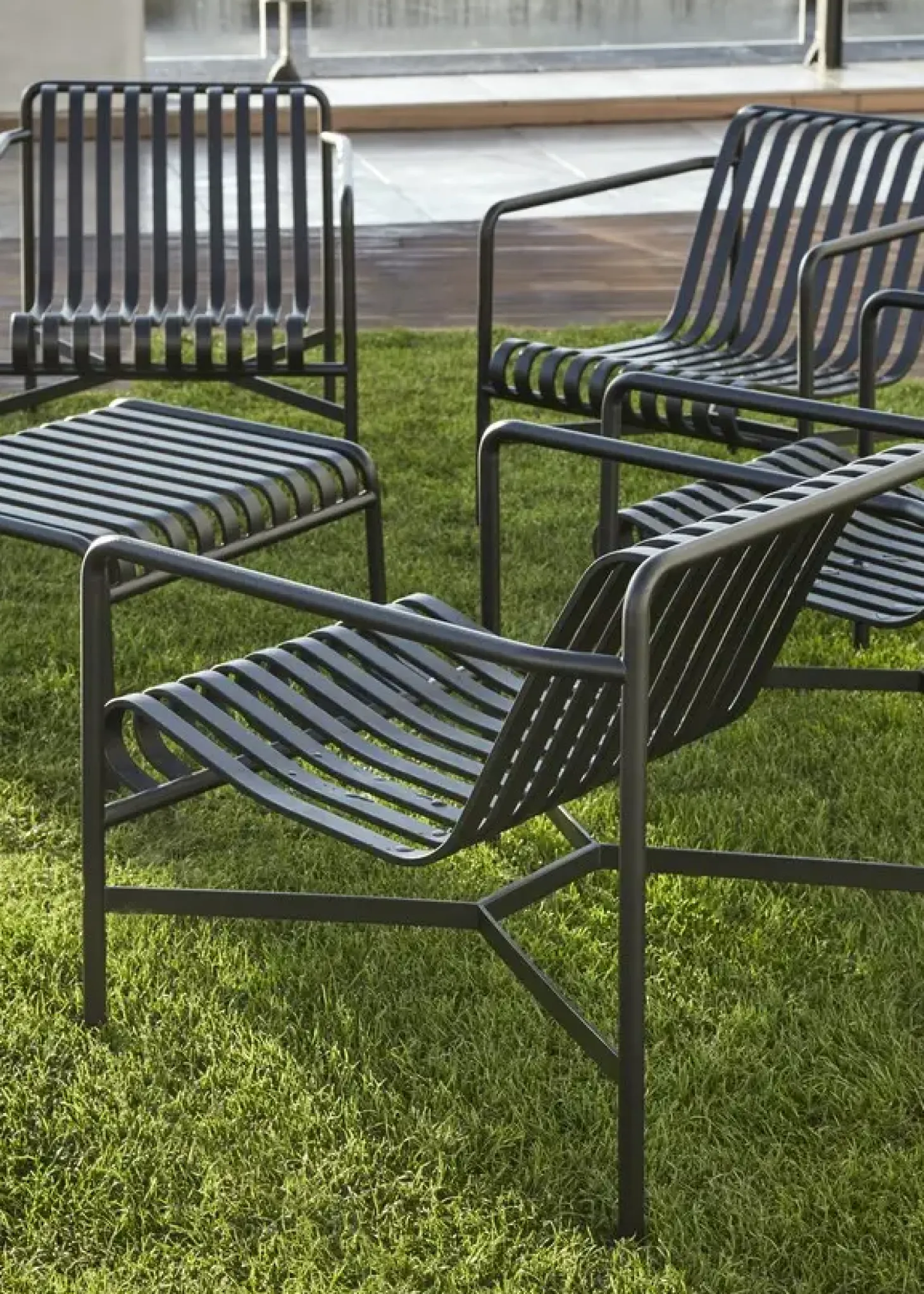 HAY havestol - Palissade lounge stol - Høj model - Anthracite