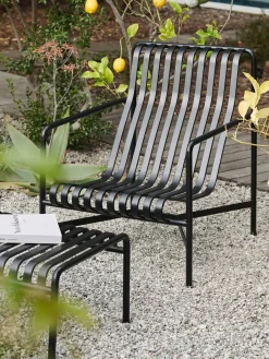 HAY havestol - Palissade lounge stol - Høj model - Anthracite