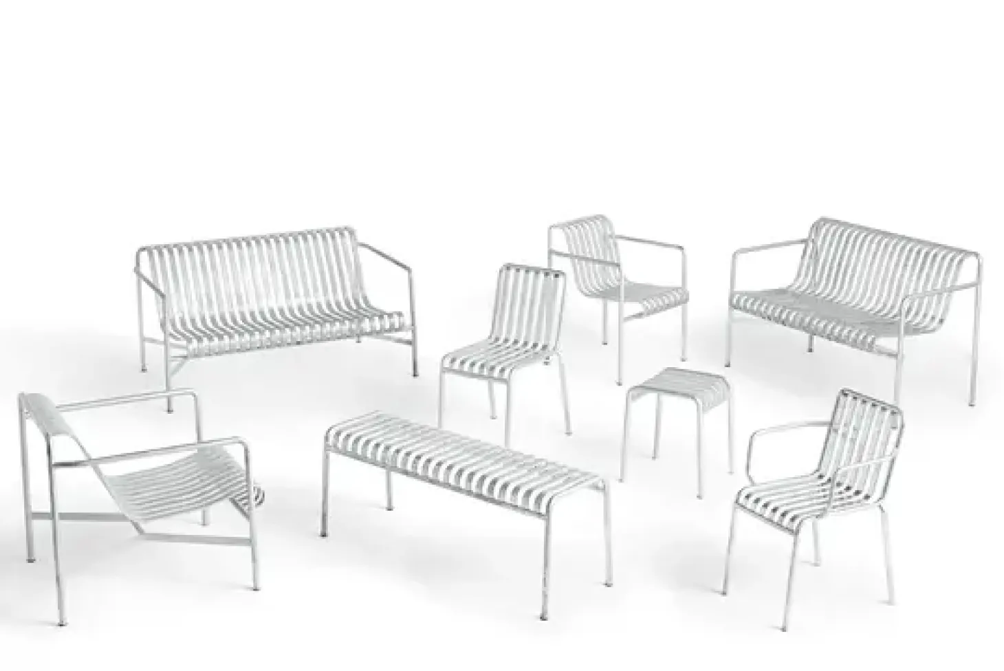 HAY havestol - Palissade lounge Chair Low - Galvaniseret stål - hot galvanised