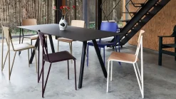 Hay spisebord CPH30 - 250 x 90 cm - bordplade i sort linoleum/ben i sort eg (vandbaseret lak) - CPH 30