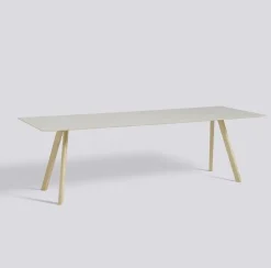 Hay spisebord CPH30 - 250 x 90 cm - Cremet hvid (off white) og ben i lakeret eg - cph 30