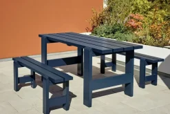 HAY Weekday bench - 190 cm - Steel Blue - Blå - Fyrretræ / Pinewood
