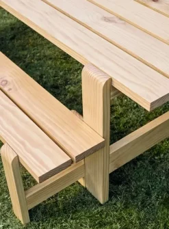 HAY Weekday bænk - 190 cm - Lakeret Fyrretræ / Pinewood