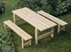 HAY Weekday bænk - 140 cm - Lakeret Fyrretræ / Pinewood