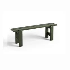 HAY Weekday bænk - 111 cm - Oliven - Lakeret Fyrretræ / Pinewood