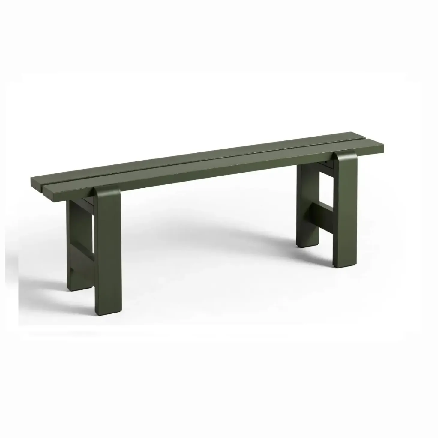 HAY Weekday bænk - 140 cm - Oliven - Lakeret Fyrretræ