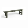 HAY Weekday bænk - 190 cm - Oliven - Lakeret Fyrretræ / Lacquered Pinewood
