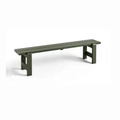 HAY Weekday bænk - 190 cm - Oliven - Lakeret Fyrretræ / Lacquered Pinewood
