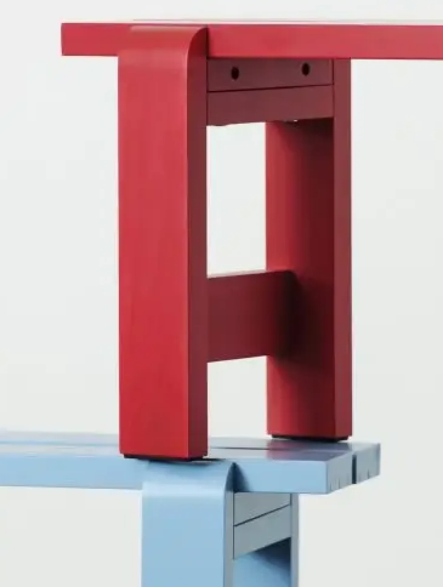 HAY Weekday bænk - 111 cm - Rød - Wine Red - Lakeret Fyrretræ