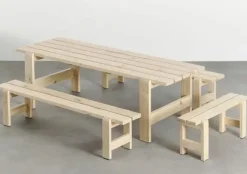 HAY Weekday Havebord - 230 cm - Lakeret Fyrretræ / Pinewood