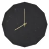 Hemverk - Marble Nero Vægur, Guld Ø28