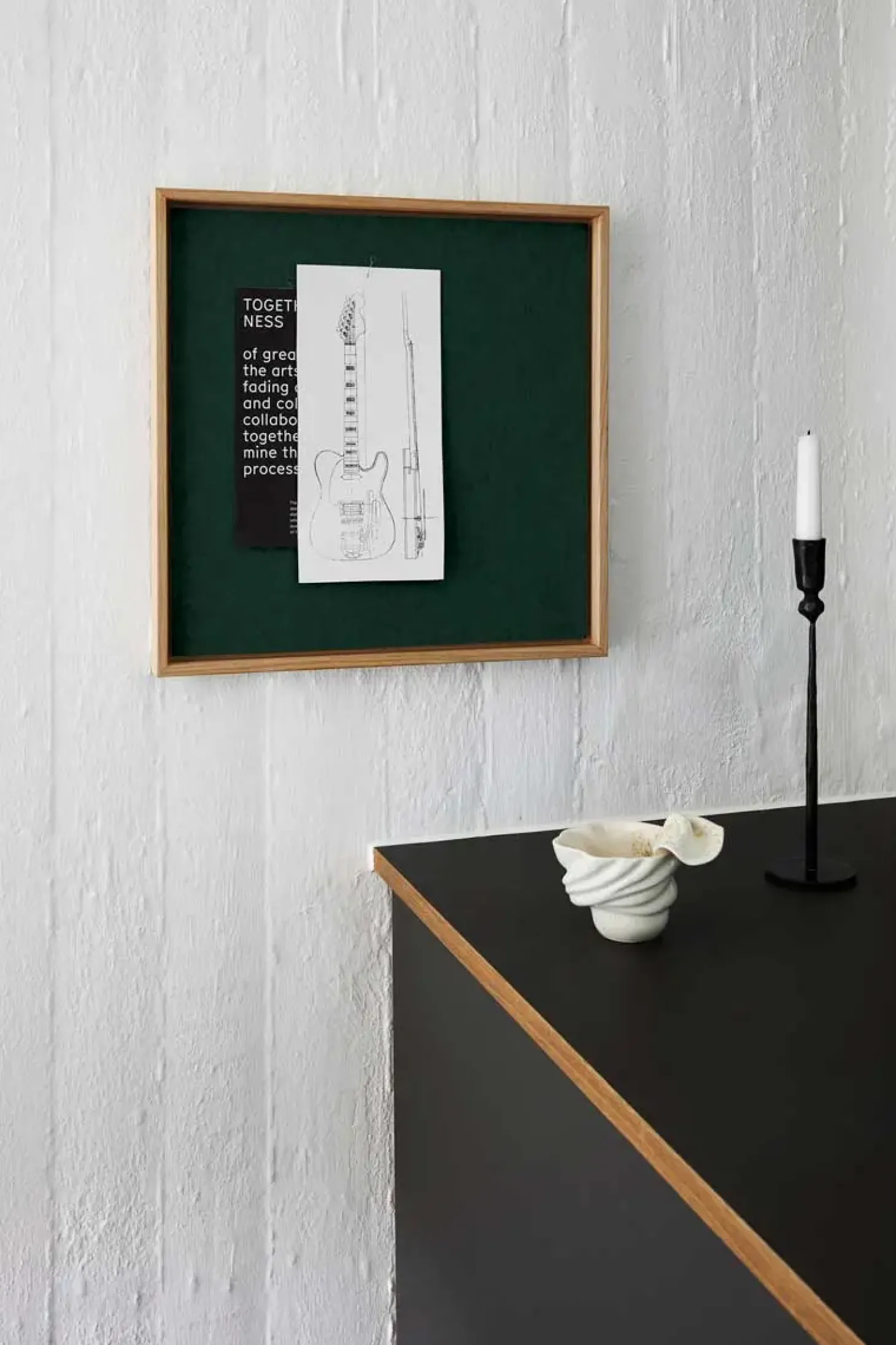 Hemverk - Opslagstavle m. akustiske egenskaber - Recy - Grå - 40x40
