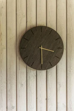 Hemverk - Vægur - Dark Oak - Mørk Eg/Guld - Ø28 cm