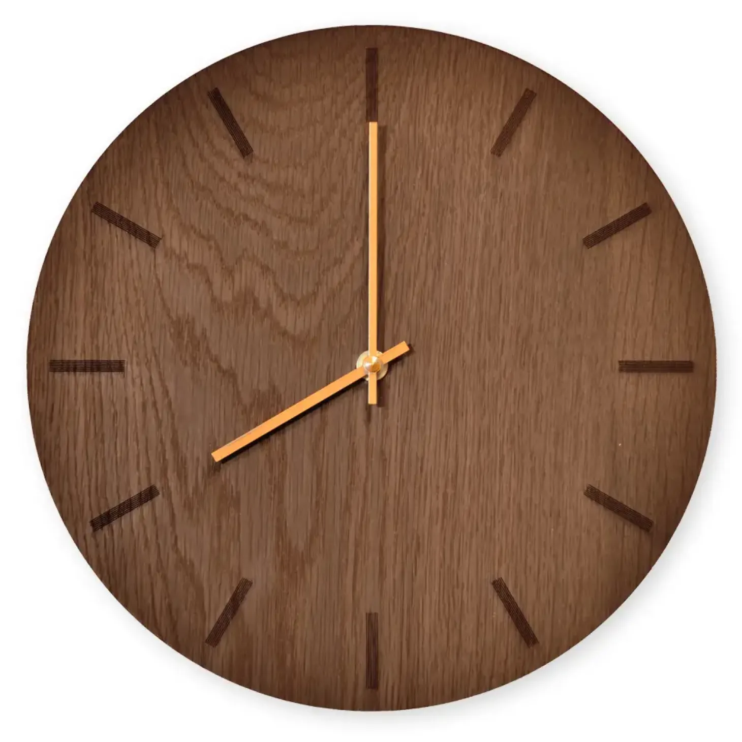 Hemverk - Vægur - Dark Oak - Mørk Eg/Guld - Ø38 cm
