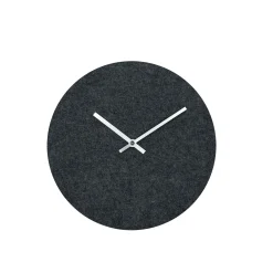 Hemverk - Vægur - Felt grå - Ø28 cm - Sølv visere