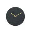 Hemverk - Vægur - Felt grå - Ø28 cm - Guld visere