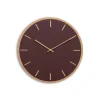 Hemverk - Vægur - Lys Eg/Burgundy - Kobber visere - Ø38 cm