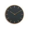 Hemverk - Vægur - Lys Eg/Mørkegrøn - Guld visere - Ø38 cm