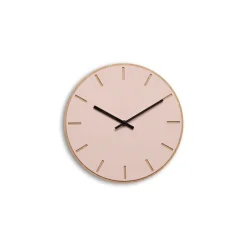 Hemverk - Vægur - Lys Eg/Powder Dusty Rose - Sorte visere - Ø28 cm