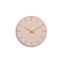 Hemverk - Vægur - Lys Eg/Powder Dusty Rose - Kobber visere - Ø28 cm