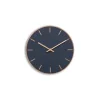 Hemverk - Vægur - Lys Eg/Smokey blue - Kobber visere - Ø28 cm