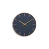 Hemverk - Vægur - Lys Eg/Smokey blue - Guld visere - Ø28 cm