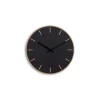 Hemverk - Vægur - Lys Eg/Sort - Sorte visere - Ø28 cm