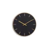 Hemverk - Vægur - Lys Eg/Sort - Guld visere - Ø28 cm