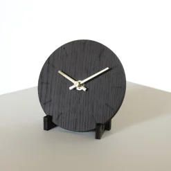 Hemverk - Vægur - Mørk eg - Ø12 cm - Kobber visere