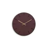 Hemverk - Vægur - Mørk Eg/Burgundy - Kobber visere - Ø28 cm