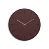 Hemverk - Vægur - Mørk Eg/Burgundy - Kobber visere - Ø38 cm