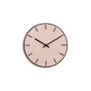 Hemverk - Vægur - Mørk Eg/Powder Dusty Rose - Sorte visere - Ø28 cm