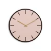 Hemverk - Vægur - Mørk Eg/Powder Dusty Rose - Guld visere - Ø38 cm