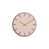 Hemverk - Vægur - Mørk Eg/Powder Dusty Rose - Guld visere - Ø28 cm
