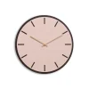 Hemverk - Vægur - Mørk Eg/Powder Dusty Rose - Kobber visere - Ø38 cm