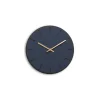 Hemverk - Vægur - Mørk Eg/Smokey Blue - Kobber visere - Ø28 cm