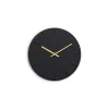 Hemverk - Vægur - Mørk Eg/Sort - Guld visere - Ø28 cm