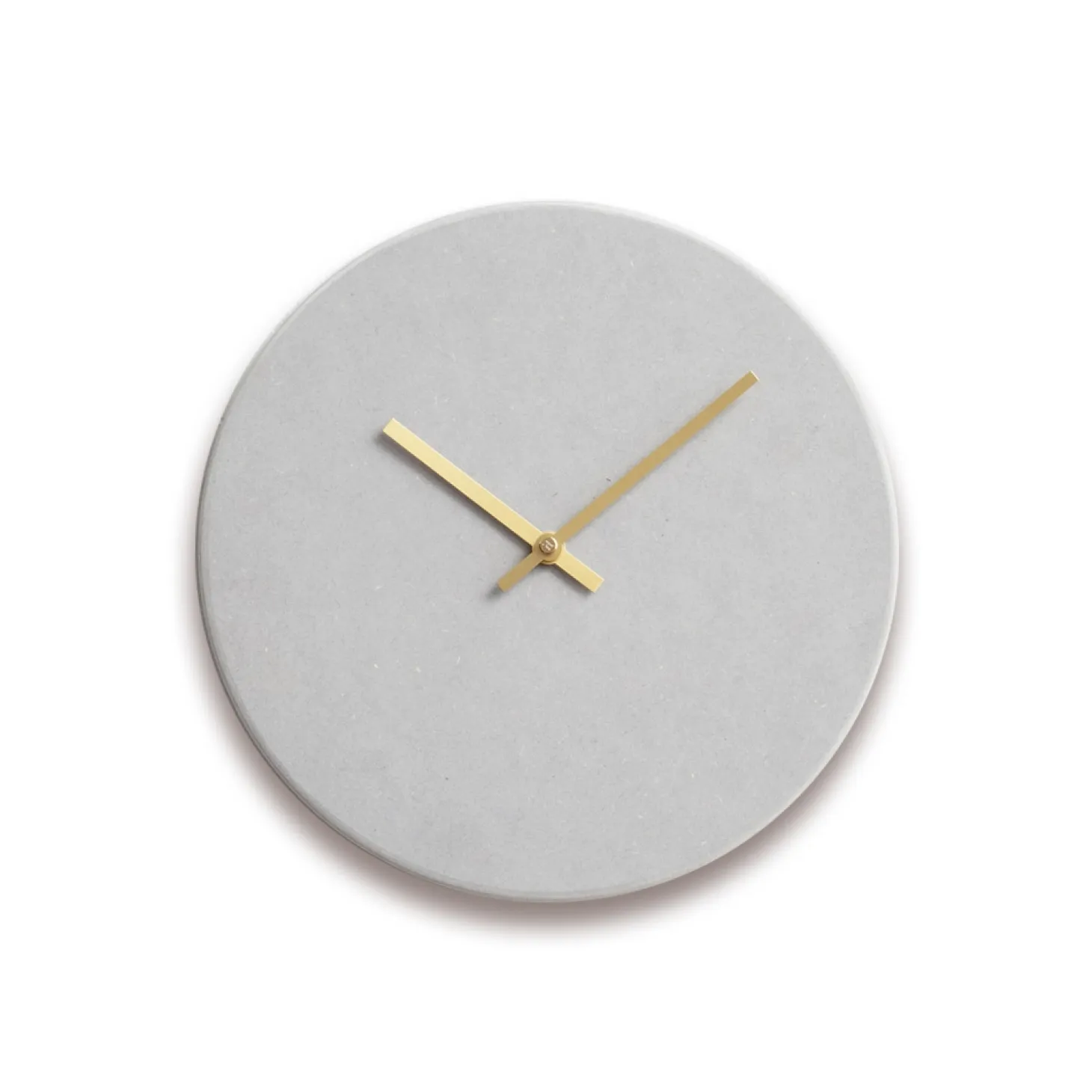 Hemverk - Vægur - Shape - Lys grå - Guld visere - Ø28 cm