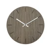 Hemverk - Vægur - Valnød - Ø38 cm - Sølv visere
