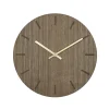 Hemverk - Vægur - Valnød - Ø38 cm - Kobber visere