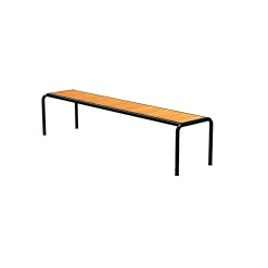 Houe - AVANTI Bench, long - Sæde: Pine, Stellet : Sort