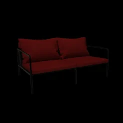 Houe - AVON 2 seater sofa - Pude: Scarlet, Stellet: Sort