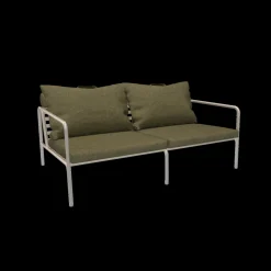 Houe - AVON 2 seater sofa - Pude: Moss, Stellet: Muted Hvid