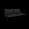 Houe - AVON 2 seater sofa - Pude: Slate, Stellet: Sort