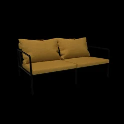 Houe - AVON 2 seater sofa - Pude: Dijon, Stellet: Sort